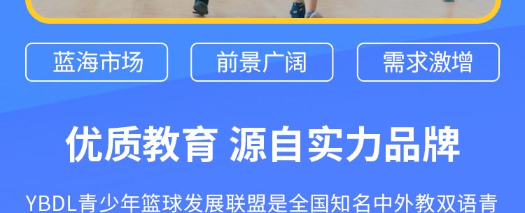 YBDL青少年篮球培训招商海报
